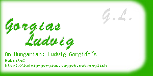 gorgias ludvig business card
